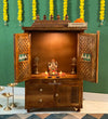 Rajlaxmi South Indian Style Solid Sheesham Wood Pooja Mandir | DDASSWTSOLID43 - D'DASS Store