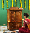 Shri Dwarkadhish Solid Sheesham Wood Pooja Mandir | DDASSWTSOLID45 - D'DASS Store