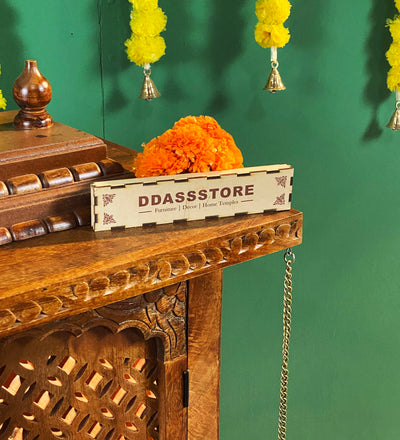Shri Dwarkadhish Solid Sheesham Wood Pooja Mandir | DDASSWTSOLID45 - D'DASS Store