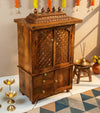 Shri Dwarkadhish Solid Sheesham Wood Pooja Mandir | DDASSWTSOLID45 - D'DASS Store
