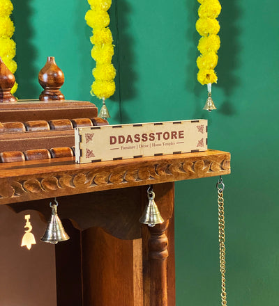 Sri Radha Govind Solid Sheesham Wood Pooja Mandir| DDASSWTSOLID46 - D'DASS Store