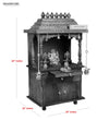 Sri Meenakshi Solid Wooden Pooja Mandir and Mandap with Gopuram - D'DASS Store