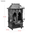 Sri Saraswati Solid Wooden Pooja Mandir and Mandap with Gopuram - D'DASS Store