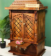 Sri Annpurna Solid Wooden Pooja Mandir and Mandap with Gopuram - D'DASS Store