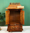 Sri Annpurna Solid Wooden Pooja Mandir and Mandap with Gopuram - D'DASS Store