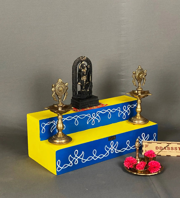 Handpainted Kollam GOLU Stand Kolu Padi & Steps Altar - D'DASS Store