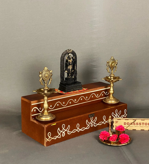 Wooden Kollam Painted GOLU Stand Kolu Padi & Steps Altar - D'DASS Store