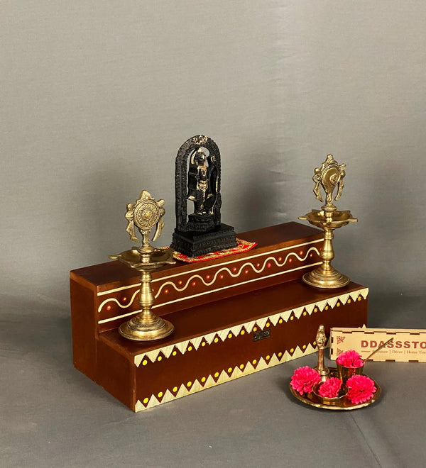 Wooden Kollam Painted GOLU Stand Kolu Padi & Steps Altar - D'DASS Store