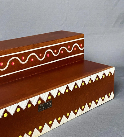 Wooden Kollam Painted GOLU Stand Kolu Padi & Steps Altar - D'DASS Store