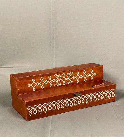 Sri Meenakshi Kollam Painted GOLU Stand Kolu Padi & Steps Altar - D'DASS Store