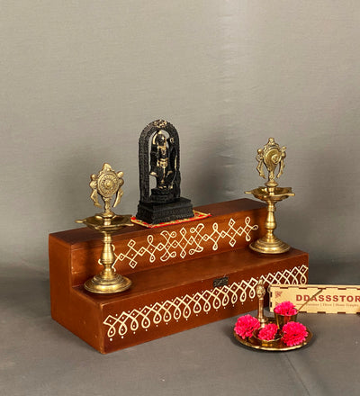 Sri Meenakshi Kollam Painted GOLU Stand Kolu Padi & Steps Altar