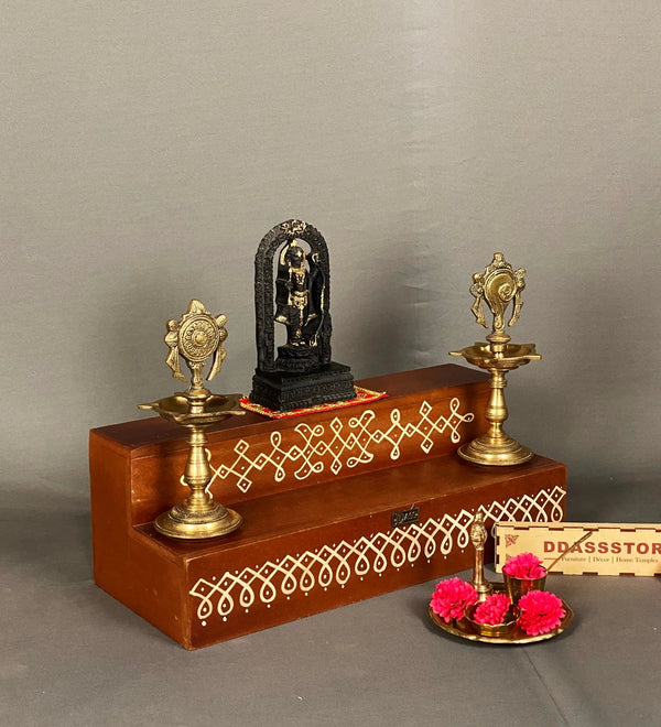 Sri Meenakshi Kollam Painted GOLU Stand Kolu Padi & Steps Altar - D'DASS Store