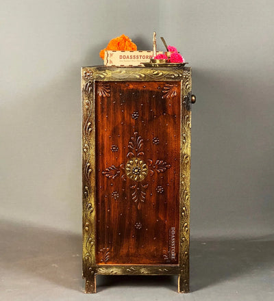 Wooden Puja Temple Cabinet for Home | WT2425Cabinet_C - D'DASS Store