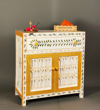 Wooden Puja Temple Cabinet for Home | WT2425Cabinet_WG - D'DASS Store