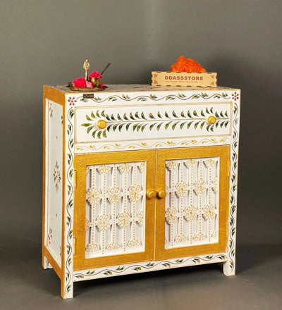 Wooden Puja Temple Cabinet for Home | WT2425Cabinet_WG - D'DASS Store