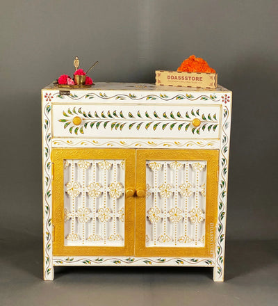 Wooden Puja Temple Cabinet for Home | WT2425Cabinet_WG - D'DASS Store