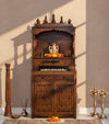 Wooden Pooja Temple & Puja Mandap with Cabinet for Home | WT2412Cabinet_DIST_P - D'DASS Store