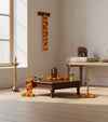 18" Solid wood Pooja Chowki & Bajot For Home &amp; Office | DDASSBJT132_Wood_Dist.P - D'DASS Store