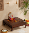 Solid wood Pooja Chowki & Bajot For Home &amp; Office |DDASSBJT133_Wood_Dist.P