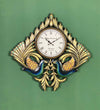 Decorative Ethnic Peacock Painted Wall Clock for Home | House Warming Gift