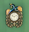 Decorative Ethnic Peacock Painted Wall Clock for Home | House Warming Gift