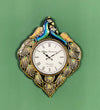 Decorative Ethnic Peacock Painted Wall Clock for Home | House Warming Gift