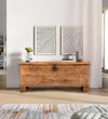 Distressed Solid wood HandCarved Decorative Wooden Trunk & Storage Box