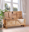 HandCarved Decorative Wooden Trunk & Storage Box