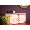 Ethnic Style Decorative Distressed Wooden Trunk Storage Box