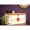 Ethnic Style Decorative Distressed Wooden Trunk 