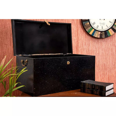 Ethnic Style Decorative Distressed Wooden Trunk &amp; Storage Box