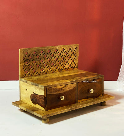 Wooden Home Temple Puja Chowki