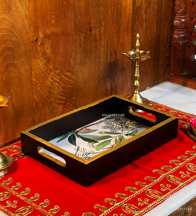 Forest Wooden Pooja Tray & Thali for Home Temple