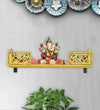 Golden Wall Hanging Wooden Home Shelf temple for Pooja