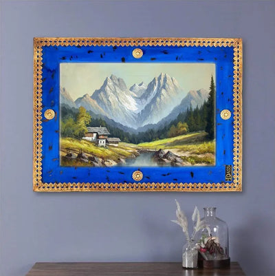 Hand Painted Wooden Photo Frame for wall | Rajasthan Art