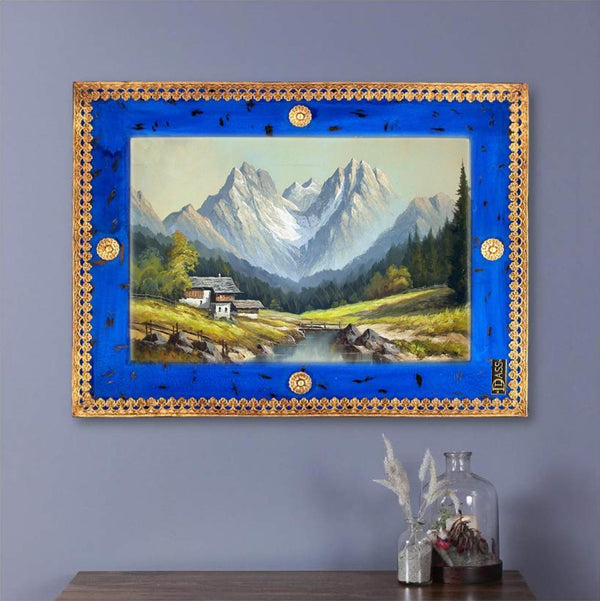 Hand Painted Wooden Photo Frame for wall | Rajasthan Art