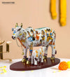 Handcrafted Kamdhenu Cow Statue with Calf for Home temple and Vastu | Cow with Calf