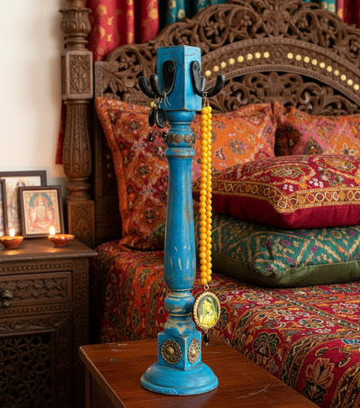 Handmade Wooden Bangle Holder Jewellery Stand for Women (Set Of 2)