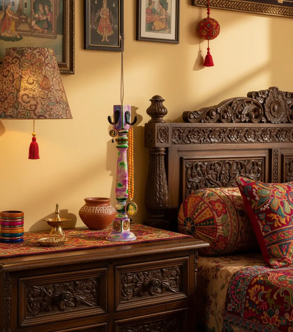 Handmade Wooden Bangle Holder Jewellery Stand for Women (Set Of 2) - D'DASS Store