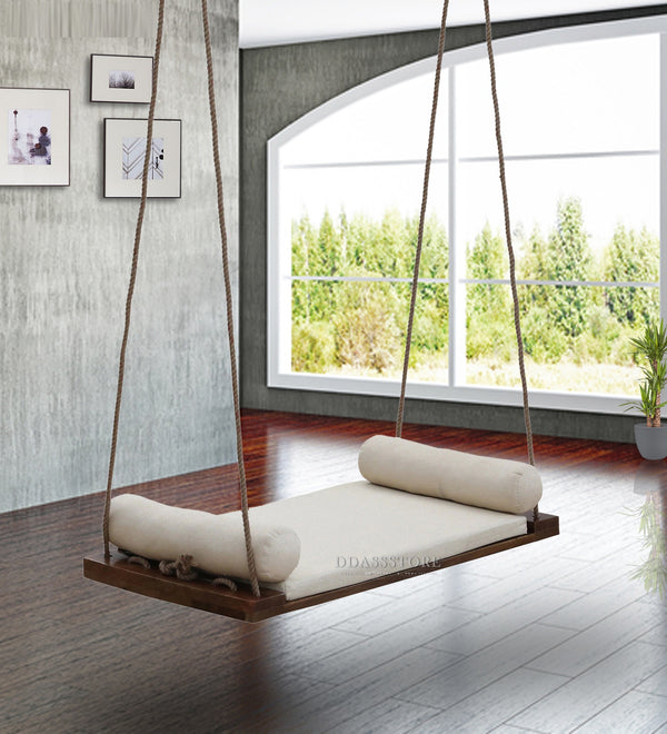 Hanging Solid wood Hammock Swing Sofa for Living Room | House Swings for Living Room