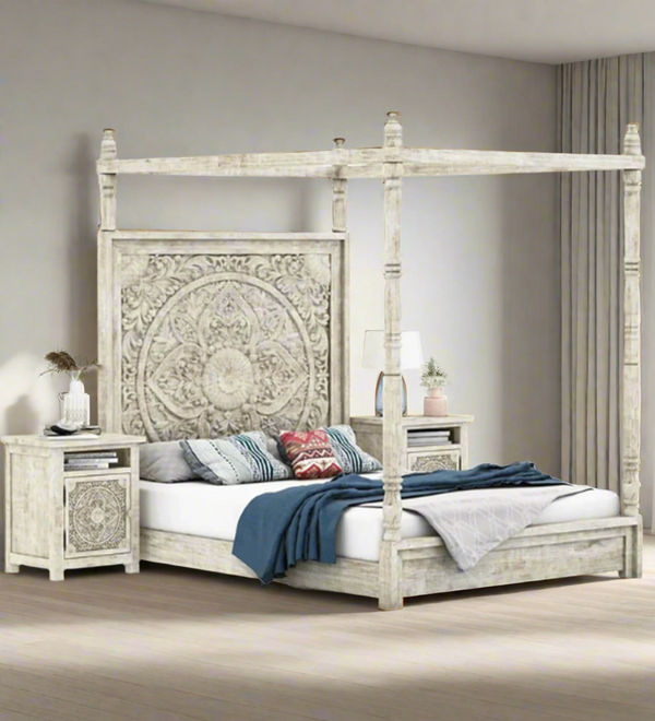 Heritage Canopy Solid Wood Four Poster Bed