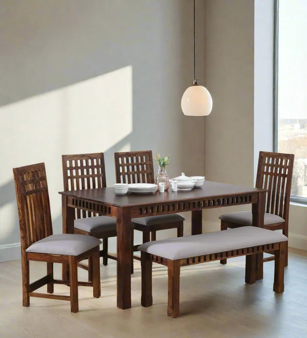 Heritage Wood 6 Seater Dining Set 