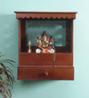 Honey Sheesham MDF Wood Pooja Mandir For Home & Office