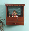 Honey Sheesham MDF Wood Pooja Mandir For Home & Office