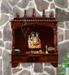 Honey finish Sheesham MDF White Wooden Pooja Temple For Office