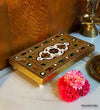 Handmade Wood Gold Meeakari work Pooja Chowki for Puja Mandir - D'DASS Store