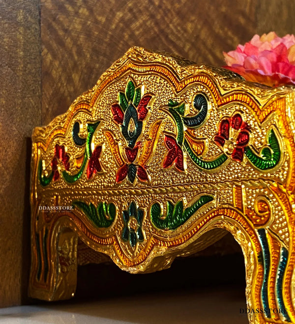 Home Temple Cum Lord Bed for Krishna Janmotsav | Wooden Lord Bed for God Idols - D'DASS Store