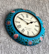 12" Decorative Ethnic Antique Handpainted Wall Clock for Home | House Warming Gift