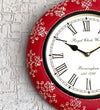 12" Decorative Ethnic Antique Handpainted Wall Clock for Home | House Warming Gift - D'DASS Store