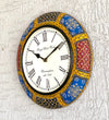12" Decorative Ethnic Antique Handpainted Wall Clock for Home | House Warming Gift - D'DASS Store
